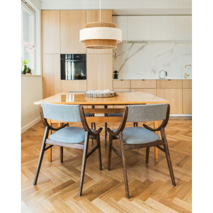 Hängeleuchte BOHO an Kabel, 1x E27/60W/230V, Ø 40 cm, creme/Jute