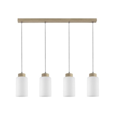 Hängeleuchte BOSCO 4xE27/60W/230V Eiche