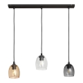 Hängeleuchte BRILLANT 3xE27/15W/230V beige/durchsichtig/grau