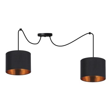 Hängeleuchte CANDIDA 2xE27/40W/230V Spinne schwarz/kupfern