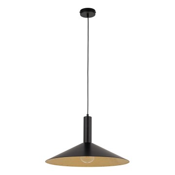 Hängeleuchte CAPRI 1xE27/15W/230V d 50 cm schwarz/golden