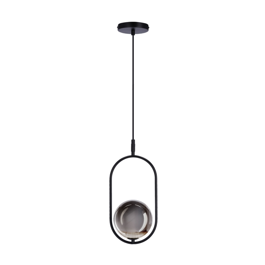 Hängeleuchte CORDEL 1xG9/28W/230V schwarz/rauchig schwarz