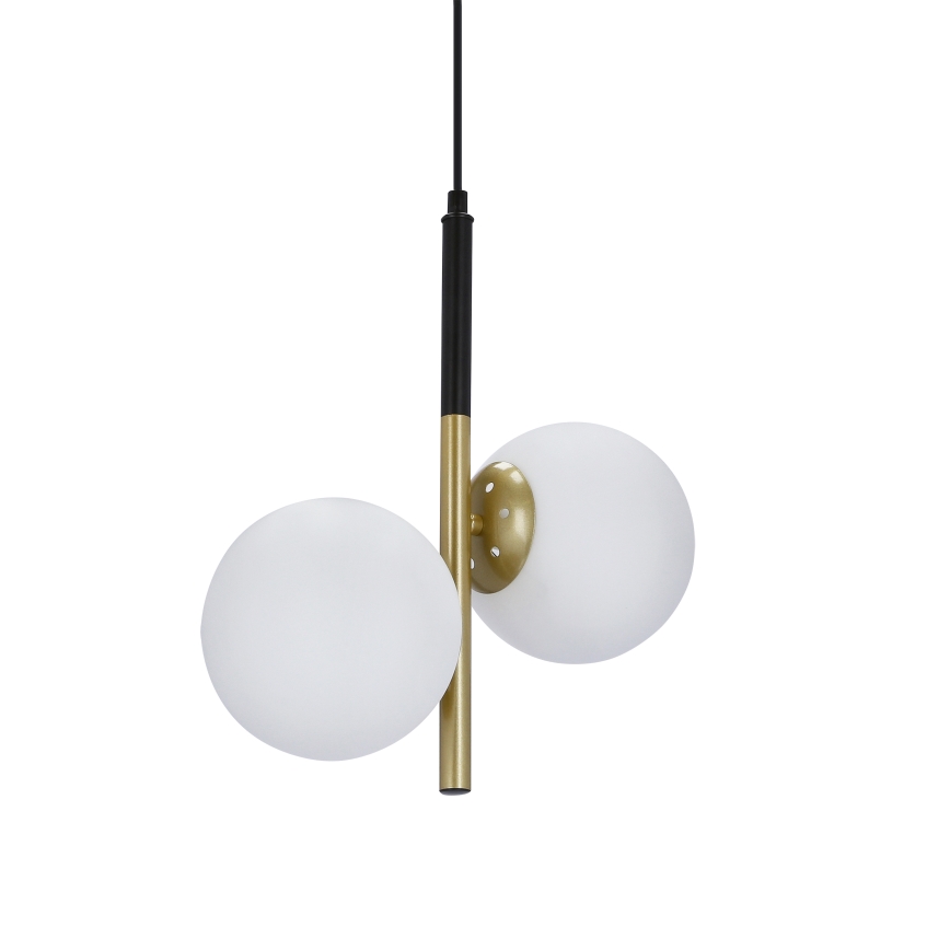 Hängeleuchte DUO 2xE14/40W/230V gold/schwarz