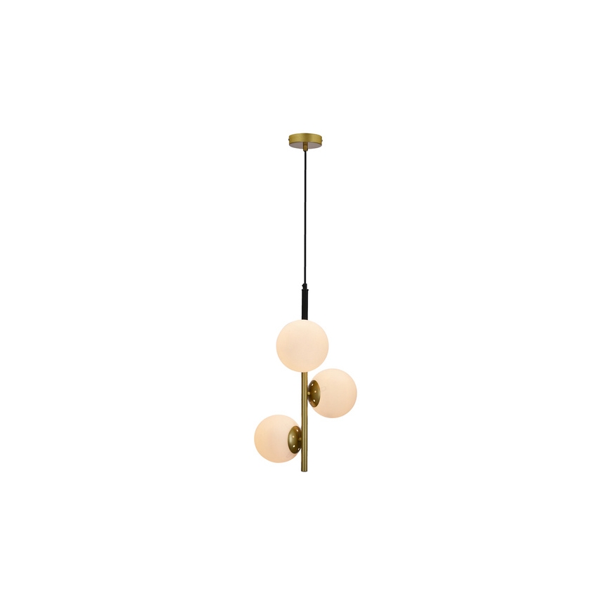 Hängeleuchte DUO 3xE14/40W/230V gold/schwarz
