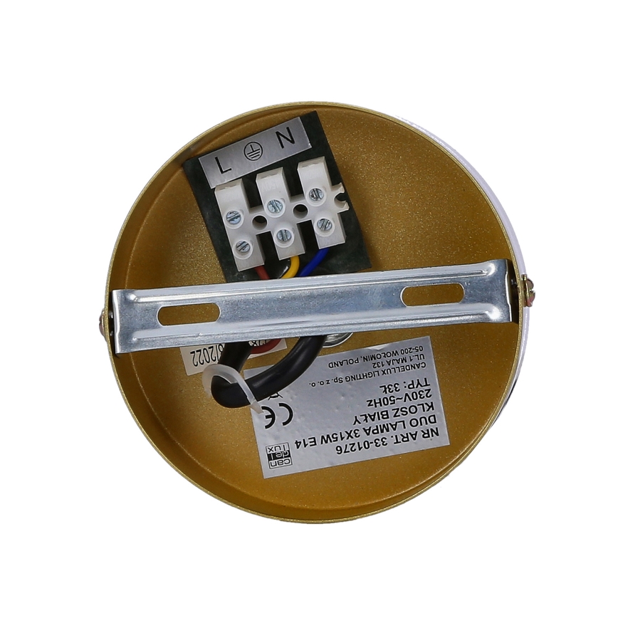 Hängeleuchte DUO 3xE14/40W/230V gold/schwarz
