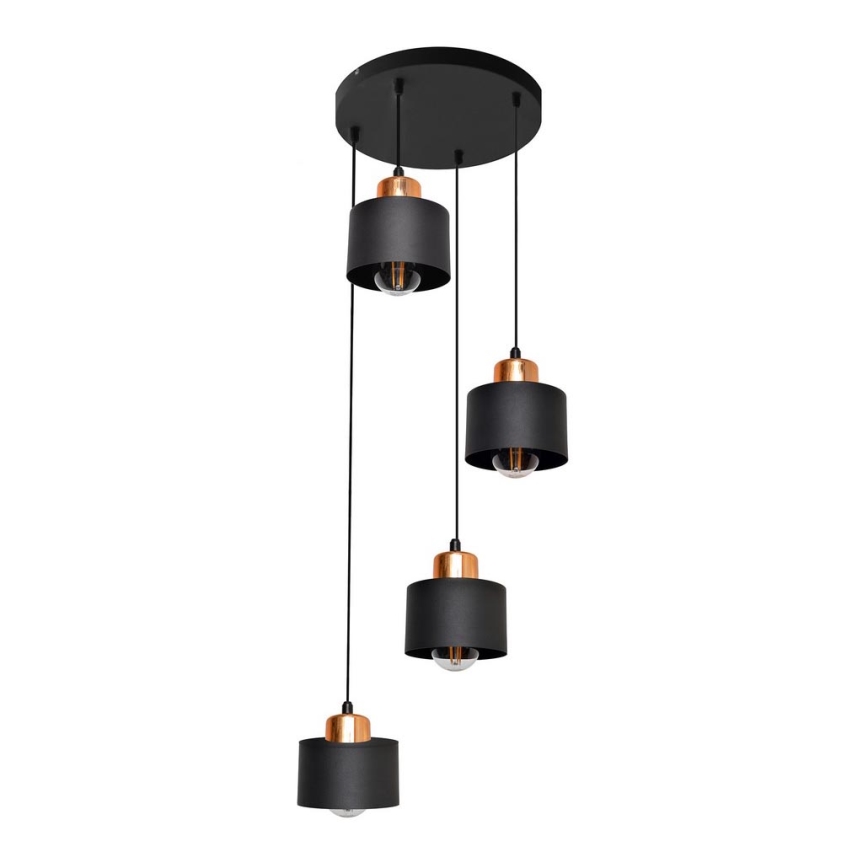 Hängeleuchte EDISON 4xE27/15W/230V