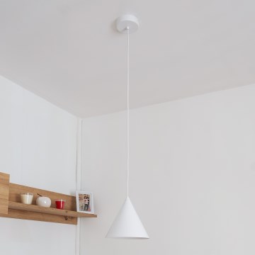 Hängeleuchte ETNA an Kabel, 1x E27/15W/230V, Ø 18,5 cm, weiß