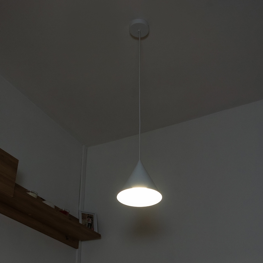 Hängeleuchte ETNA an Kabel, 1x E27/15W/230V, Ø 18,5 cm, weiß