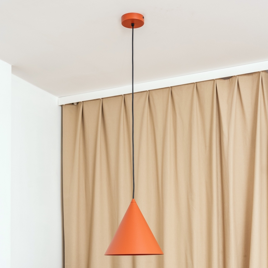 Hängeleuchte ETNA an Kabel 1xE27/15W/230V Ø 25 cm orange