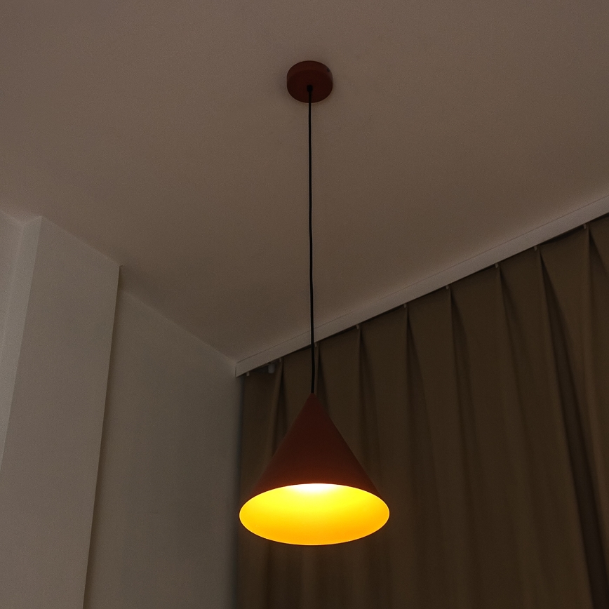 Hängeleuchte ETNA an Kabel 1xE27/15W/230V Ø 25 cm orange