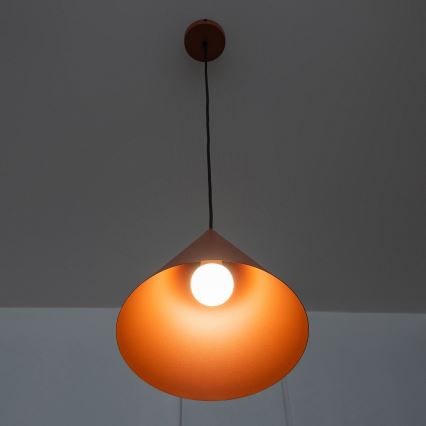 Hängeleuchte ETNA an Kabel 1xE27/15W/230V Ø 25 cm orange
