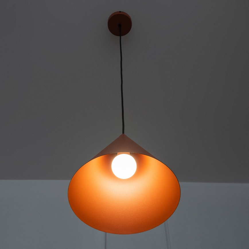 Hängeleuchte ETNA an Kabel 1xE27/15W/230V Ø 25 cm orange