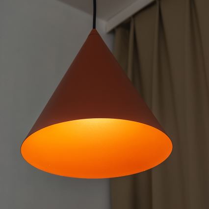 Hängeleuchte ETNA an Kabel 1xE27/15W/230V Ø 25 cm orange