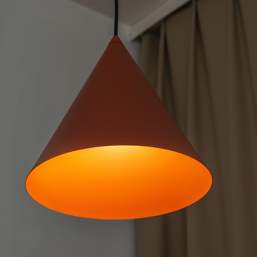 Hängeleuchte ETNA an Kabel 1xE27/15W/230V Ø 25 cm orange