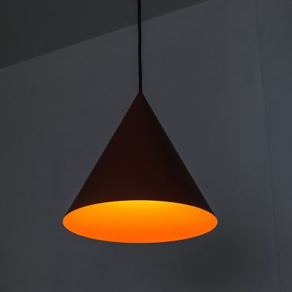 Hängeleuchte ETNA an Kabel 1xE27/15W/230V Ø 25 cm orange
