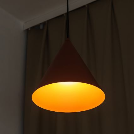 Hängeleuchte ETNA an Kabel 1xE27/15W/230V Ø 25 cm orange