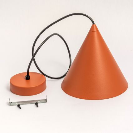 Hängeleuchte ETNA an Kabel 1xE27/15W/230V Ø 25 cm orange