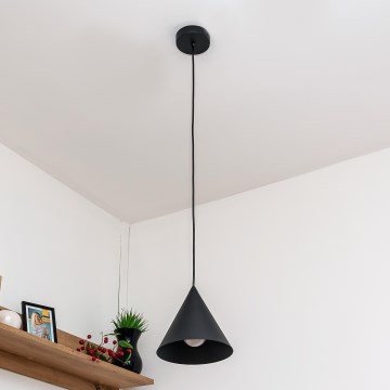 Hängeleuchte ETNA mit Kabelaufhängung, 1x E27/15W/230V, Ø 18,5 cm, schwarz