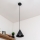 Hängeleuchte ETNA mit Kabelaufhängung, 1x E27/15W/230V, Ø 18,5 cm, schwarz