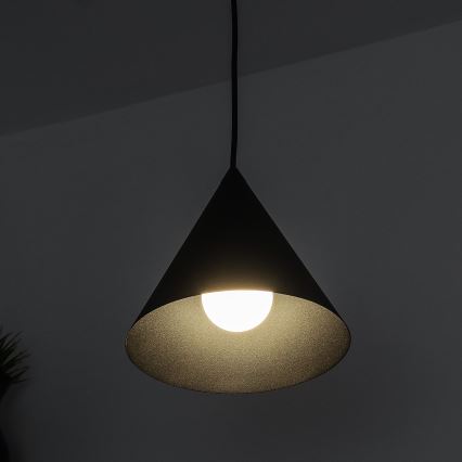 Hängeleuchte ETNA mit Kabelaufhängung, 1x E27/15W/230V, Ø 18,5 cm, schwarz