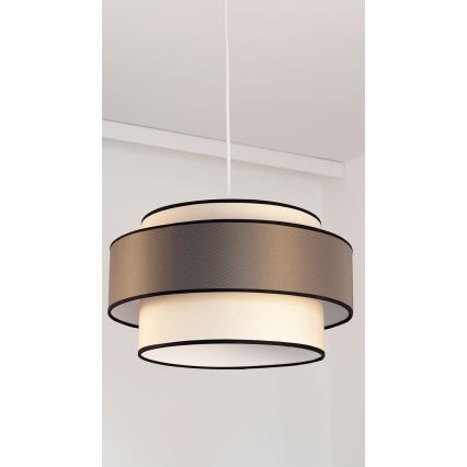 Hängeleuchte GRACE 1xE27/60W/230V cremefarben/braun