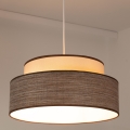 Hängeleuchte GRACE 1xE27/60W/230V d 40 cm cremefarben/braun