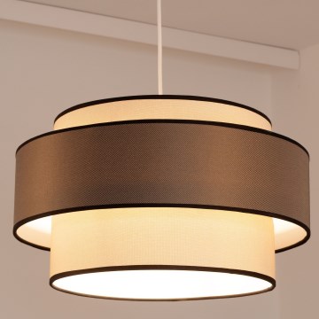 Hängeleuchte GRACE 1xE27/60W/230V d 40 cm cremefarben/braun