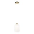 Hängeleuchte HARMA 1xE27/15W/230V d 14 cm weiß/golden
