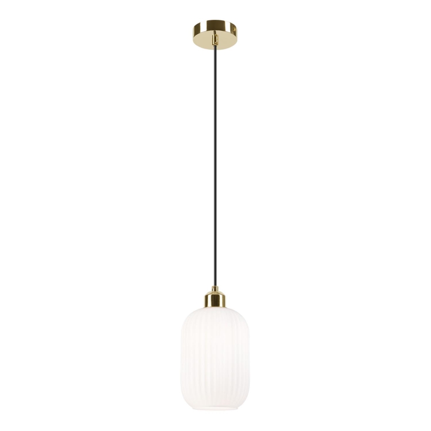 Hängeleuchte HARMA 1xE27/15W/230V d 14 cm weiß/golden
