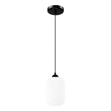 Hängeleuchte HARMA 1xE27/15W/230V d 14 cm weiß/schwarz