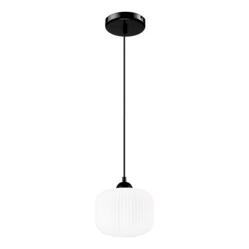 Hängeleuchte HARMA 1xE27/15W/230V d 20 cm weiß/schwarz