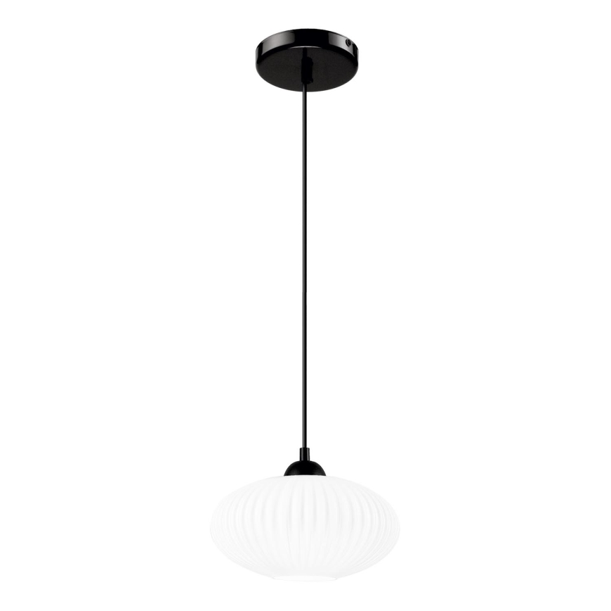 Hängeleuchte HARMA 1xE27/15W/230V d 25 cm weiß/schwarz