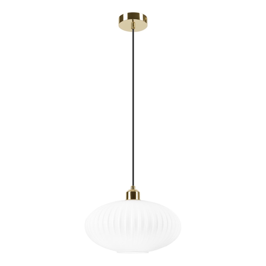 Hängeleuchte HARMA 1xE27/15W/230V d 30 cm weiß/golden