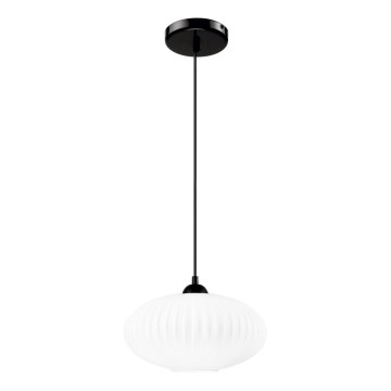Hängeleuchte HARMA 1xE27/15W/230V d 30 cm weiß/schwarz