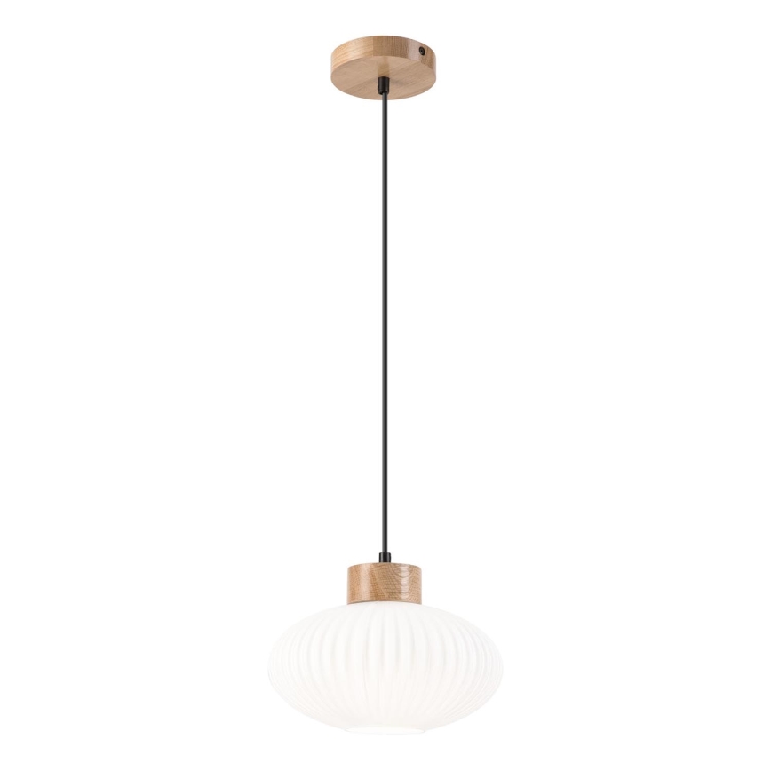 Hängeleuchte HARMONY 1xE27/15W/230V d 25 cm weiß/Eiche