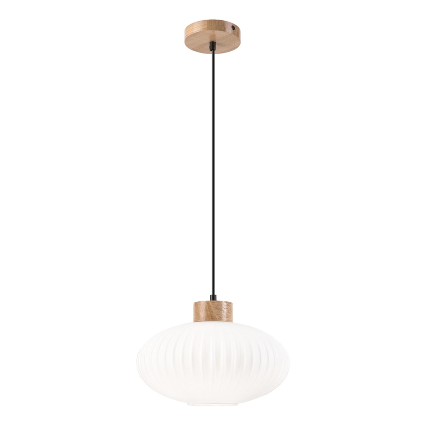 Hängeleuchte HARMONY 1xE27/15W/230V d 30 cm weiß/Eiche