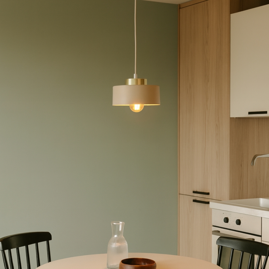 Hängeleuchte IGNIA, 1x E27/60W/230V, taupe