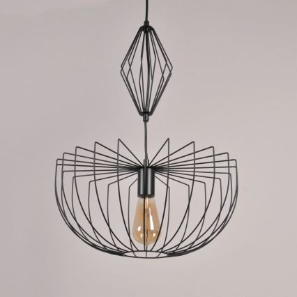 Hängeleuchte JASMINA 1xE27/20W/230V d 40 cm schwarz