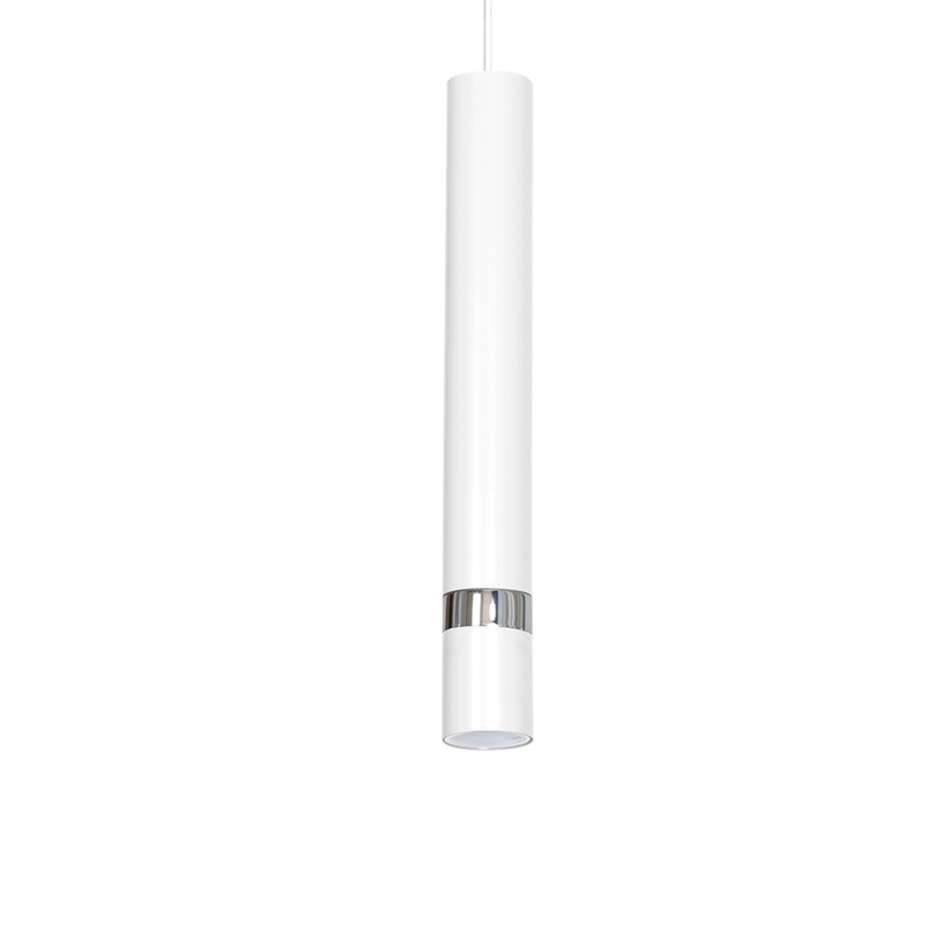 Hängeleuchte JOKER mit Kabel, 1x GU10/25W/230V, Weiß/hochglänzender Chrom
