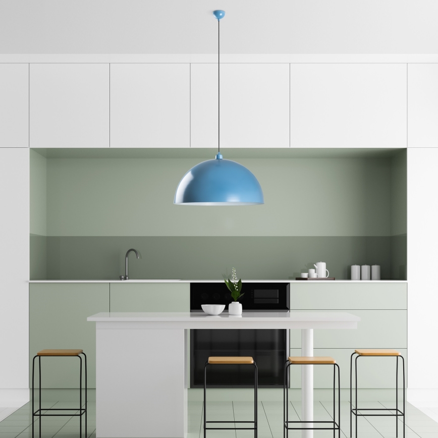 Hängeleuchte KURE 1xE27/40W/230V blau