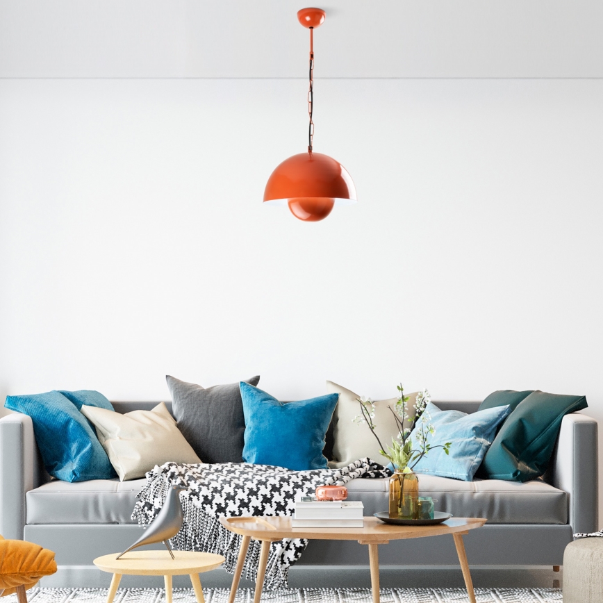 Hängeleuchte KURE 1xE27/40W/230V orange