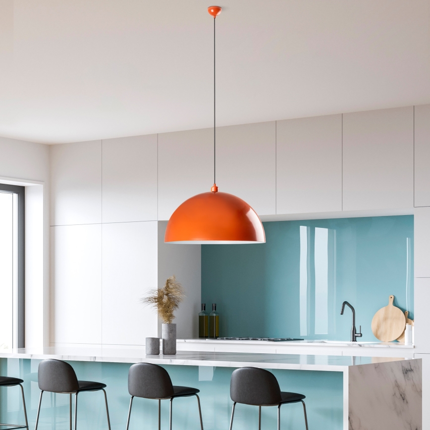 Hängeleuchte KURE 1xE27/40W/230V orange