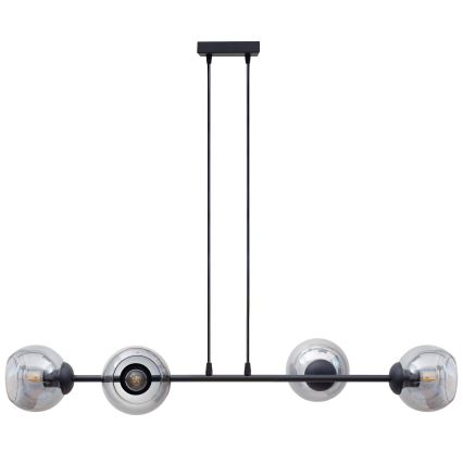 Hängeleuchte LATIL 4xE27/60W/230V schwarz