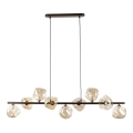 Hängeleuchte LAVA 9xG9/8W/230V bronze/rauchbeige