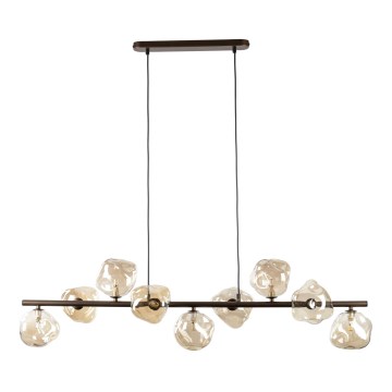 Hängeleuchte LAVA 9xG9/8W/230V bronze/rauchbeige