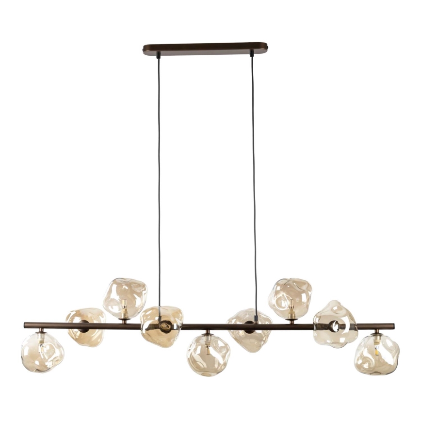 Hängeleuchte LAVA 9xG9/8W/230V bronze/rauchbeige