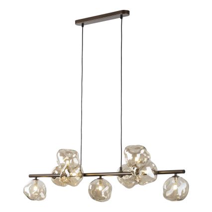 Hängeleuchte LAVA 9xG9/8W/230V bronze/rauchbeige