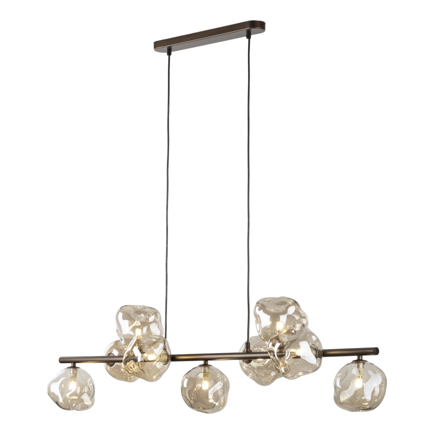 Hängeleuchte LAVA 9xG9/8W/230V bronze/rauchbeige
