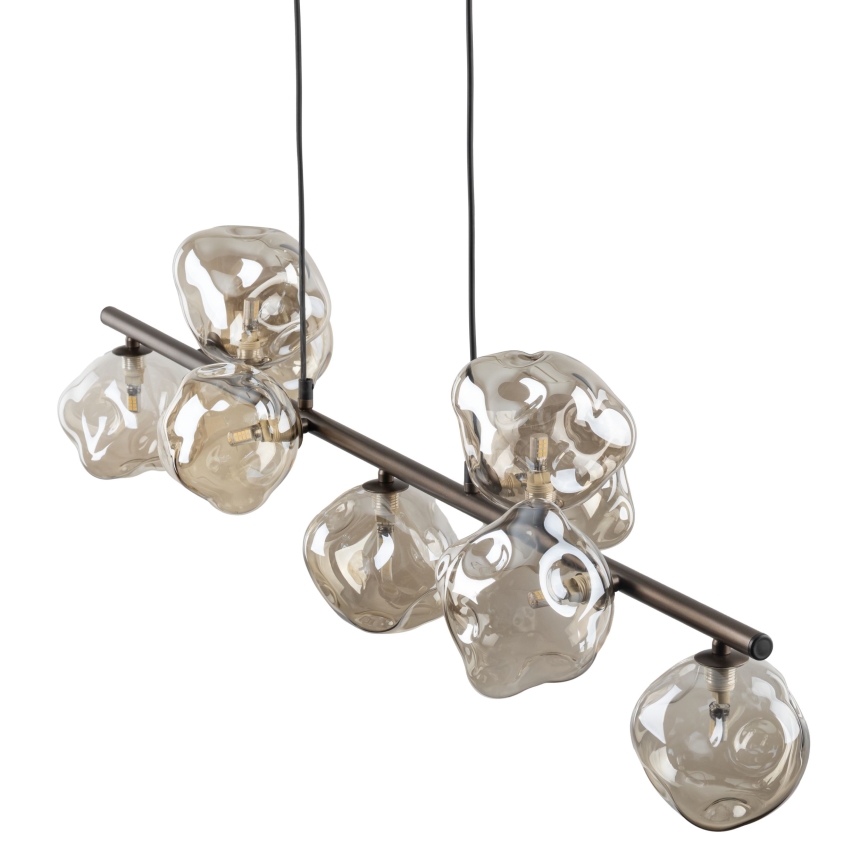 Hängeleuchte LAVA 9xG9/8W/230V bronze/rauchbeige