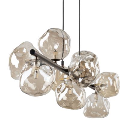 Hängeleuchte LAVA 9xG9/8W/230V bronze/rauchbeige